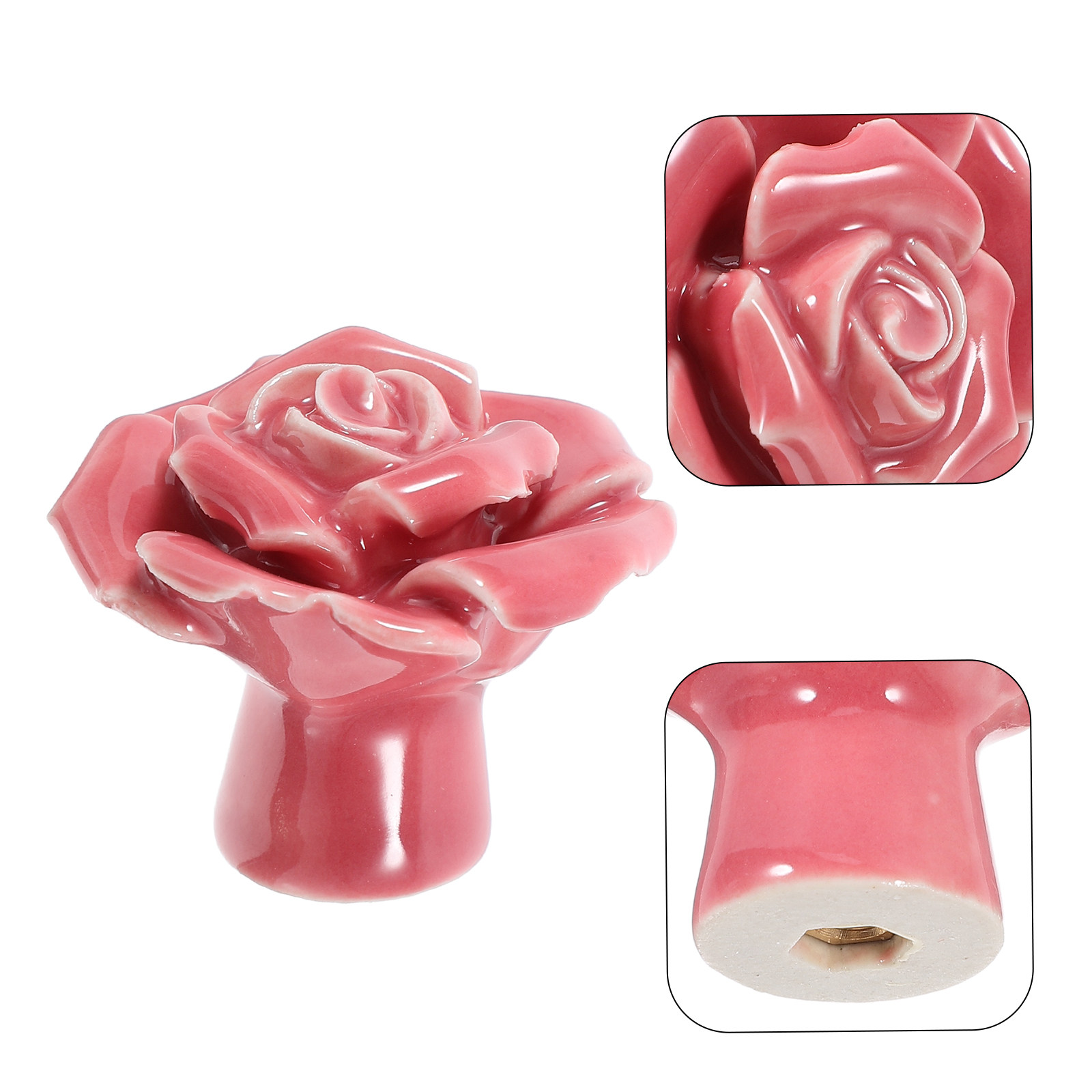 Woodworking Inspiration - 2Pcs Rose Inspired Ceramic Door Knobs