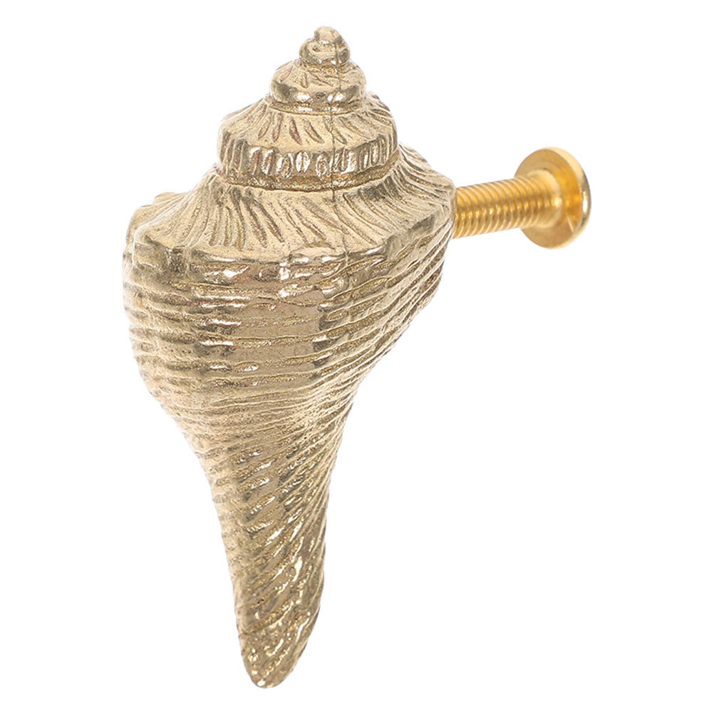 Woodworking Inspiration - Brass Seashell Cabinet Handle Ocean Inspired