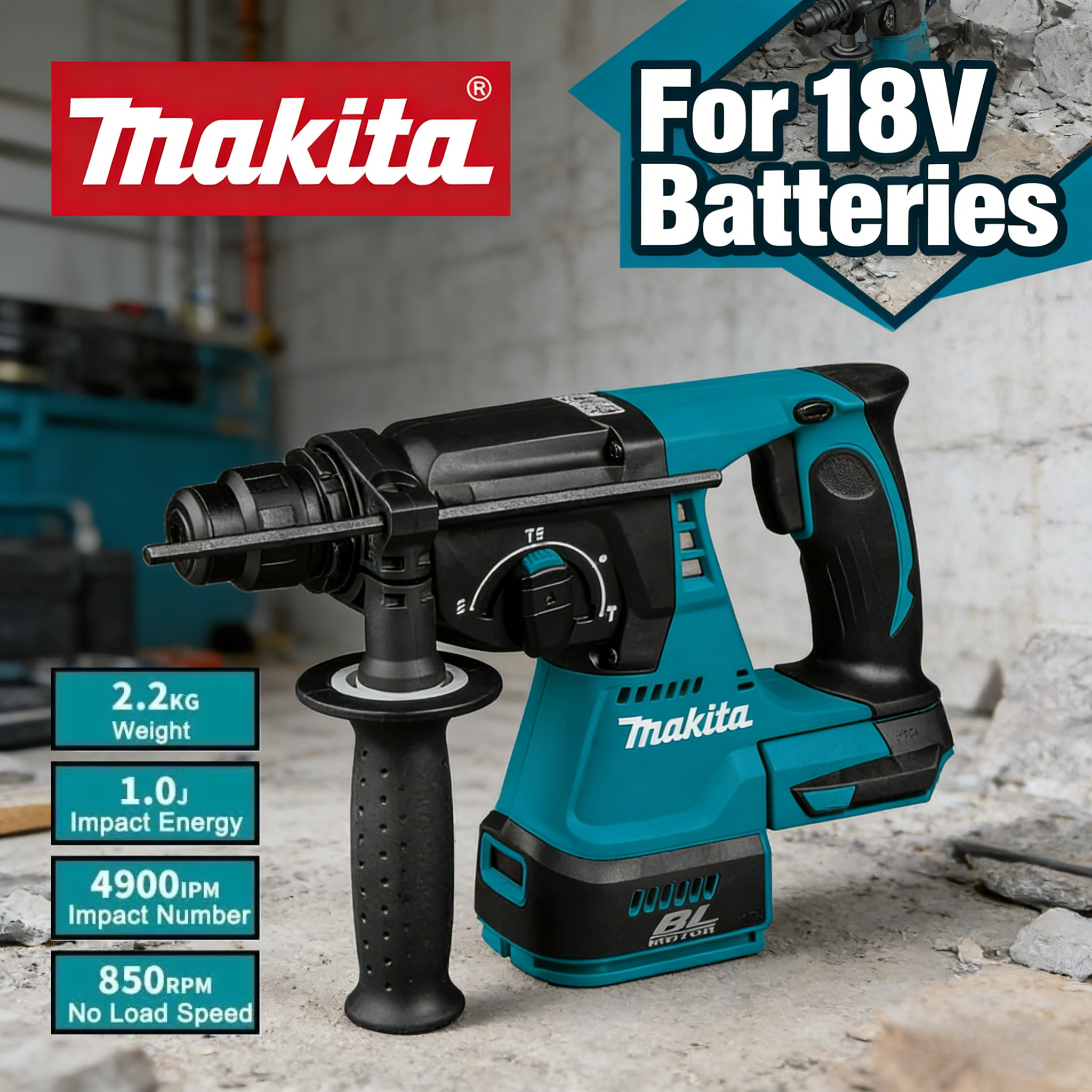 Woodworking Essential Tools - Makita Brushless Hammer Makita 18V Cordless
