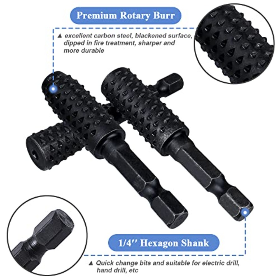 10 Pieces Rotary Burr Rasp Set - đánh giá và giá Woodworking File