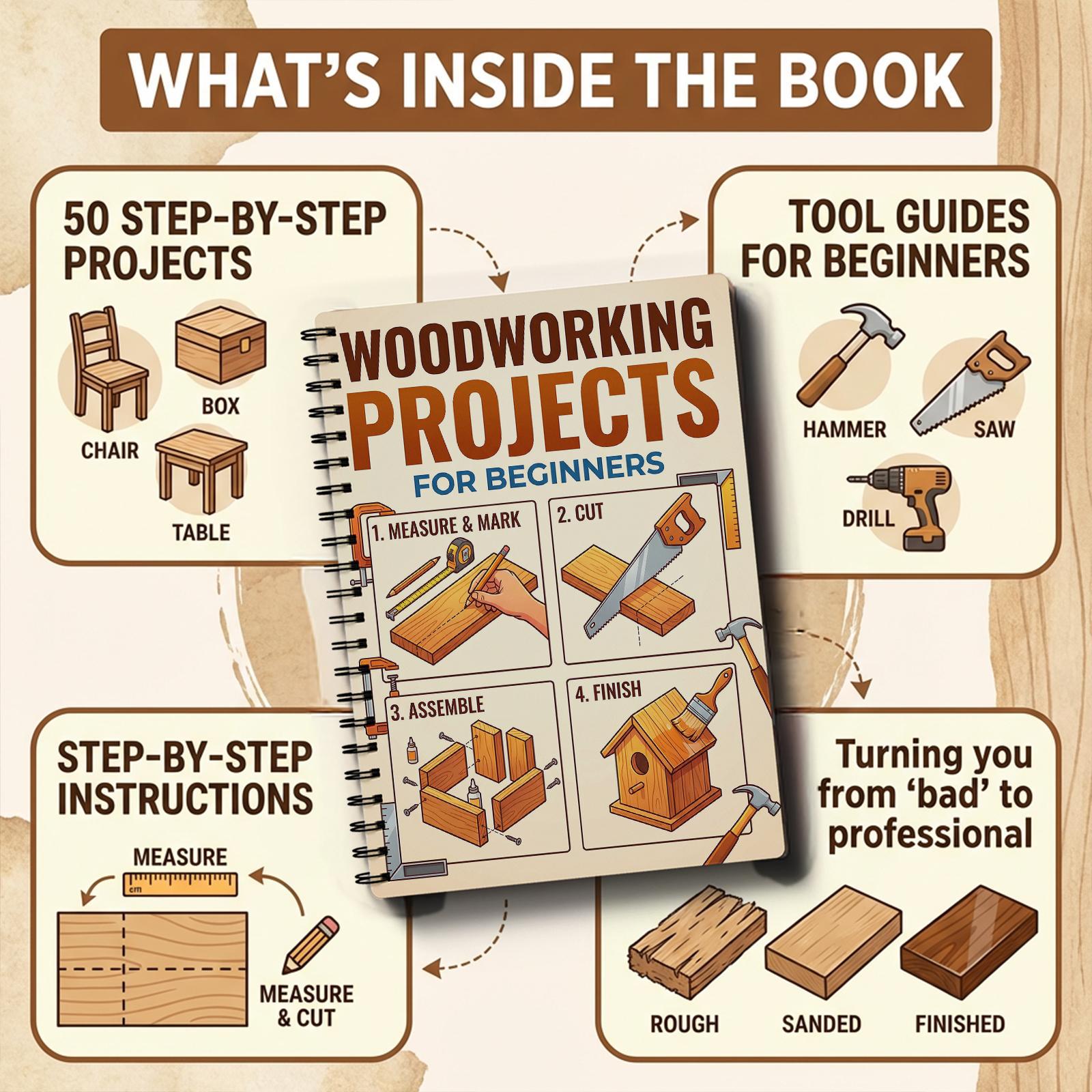 Woodworking Book for Beginners - đánh giá và giá Woodworking Basic Tools