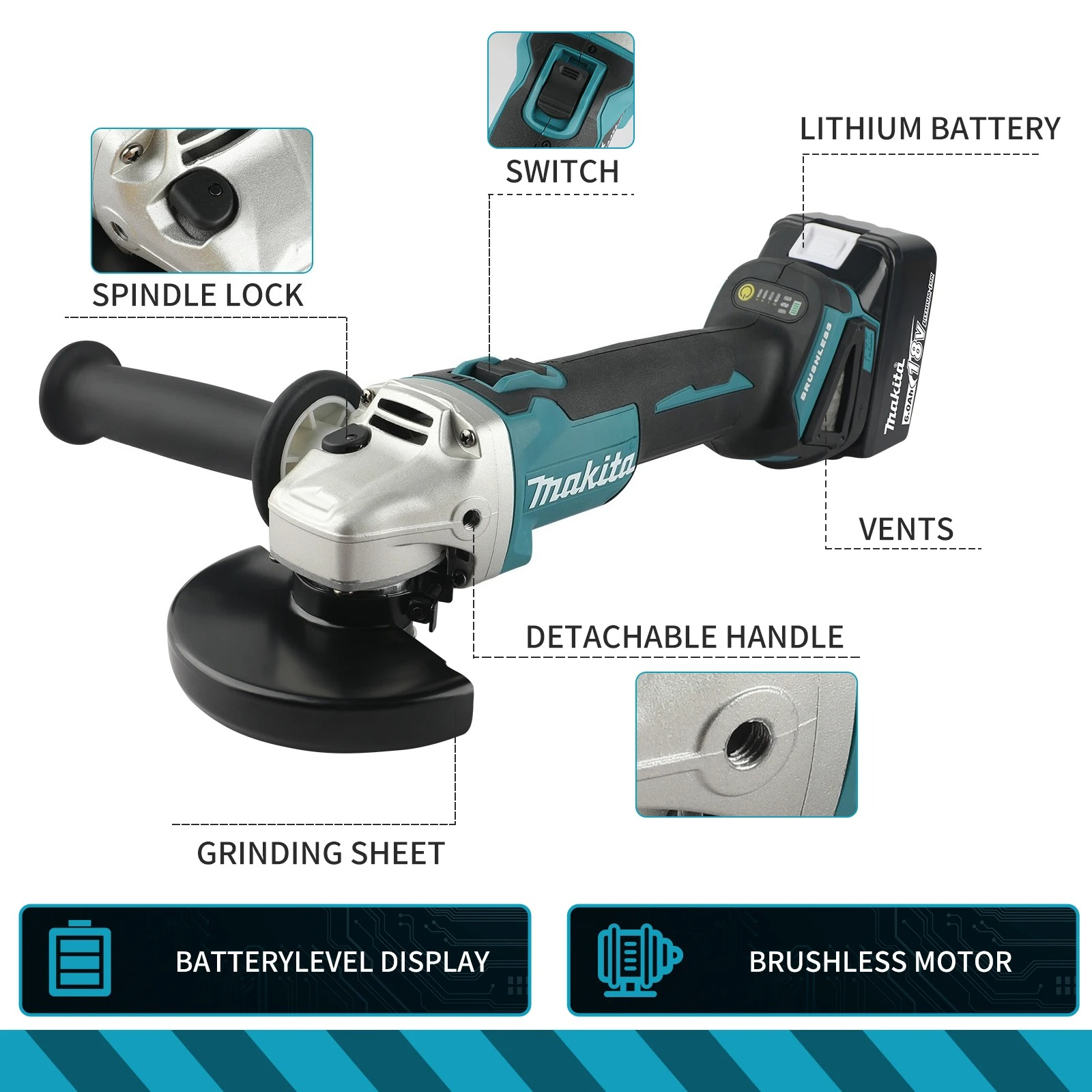Makita Brushless DGA404 100MM  - đánh giá và giá Woodworking Essential Tools